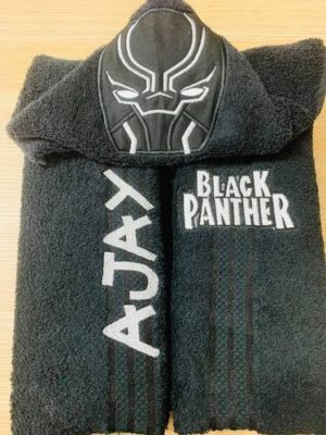 Black Panther Hooded Towel