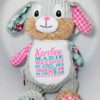Patchwork Pink Bunny Plushie