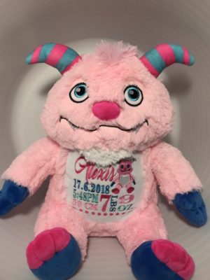 Pink Monster Personalised Plushie