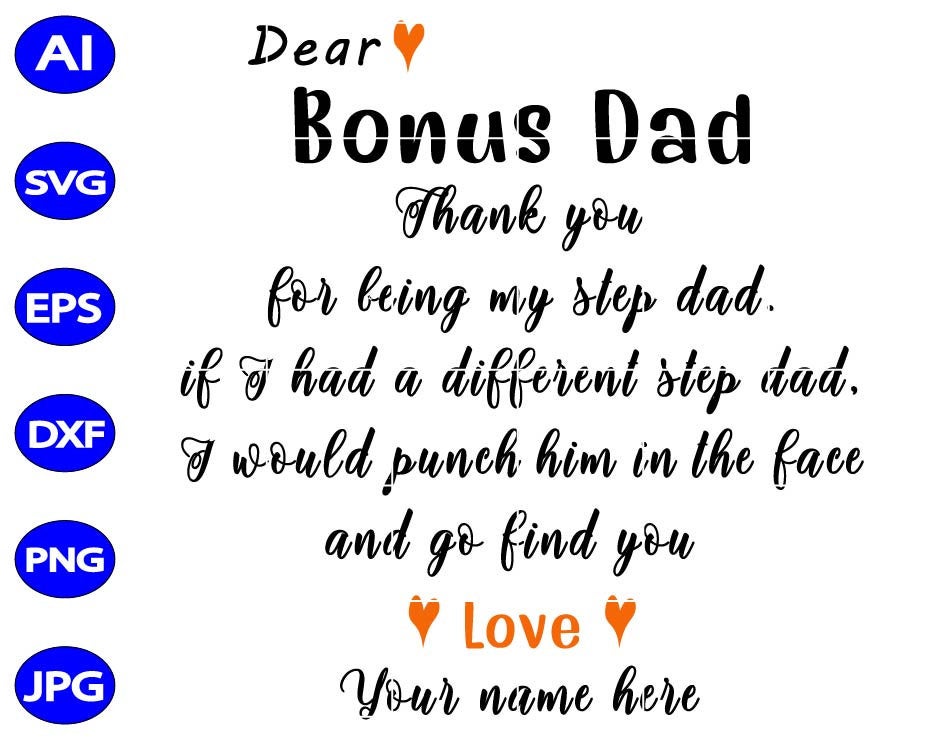 Download Dear Bonus Dad Mug Embroidery Diva