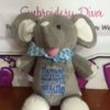 Grey Elephant Personalised Teddy