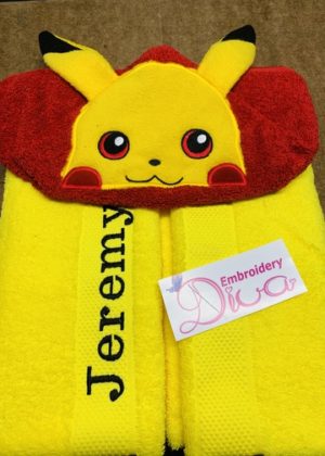 Pokemon Personalised Hooded Towel