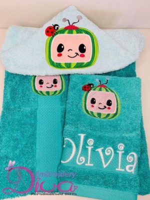 Cocomelon Personalised Hooded Towel