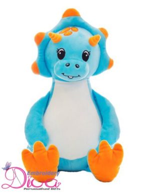 Dinosaur Blue Personalised Teddy