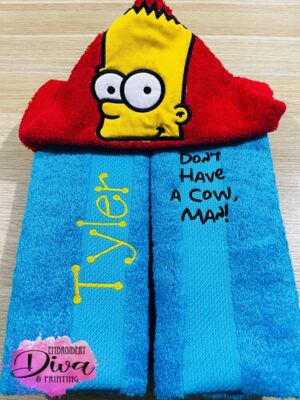 Simpsons Personalised Hooded Towel