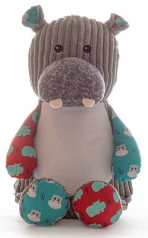 Patchwork Hippo Personalised Teddy