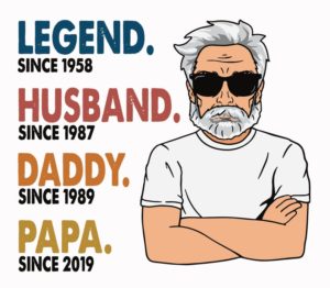Legend Husband Daddy Printed TShirt
