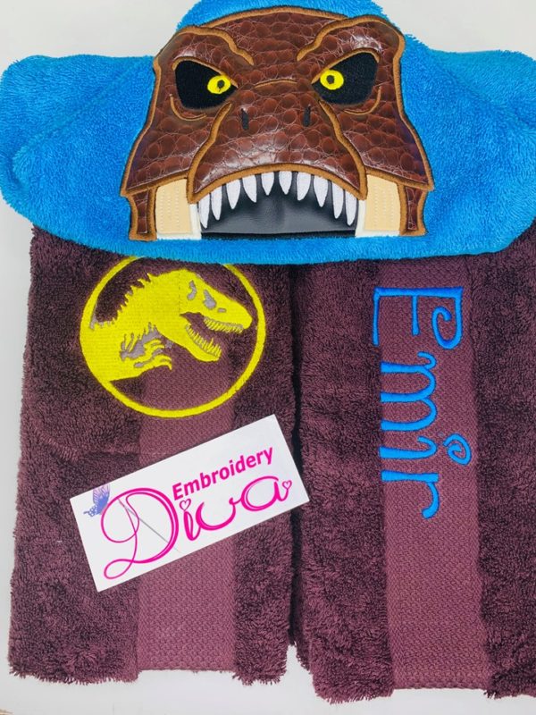 Jurassic Dinosaur Hooded Towel