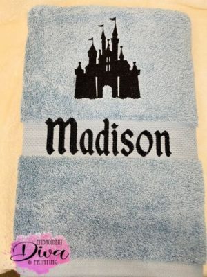 Castle Personalised Bath Towel