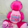 Personalised Pink Dinosaur Teddy
